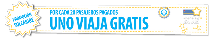 Viaja Aruba gratis por cada 20 pagados 