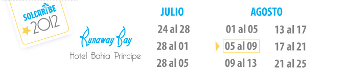 Fechas de salidas Charters a Jamaica